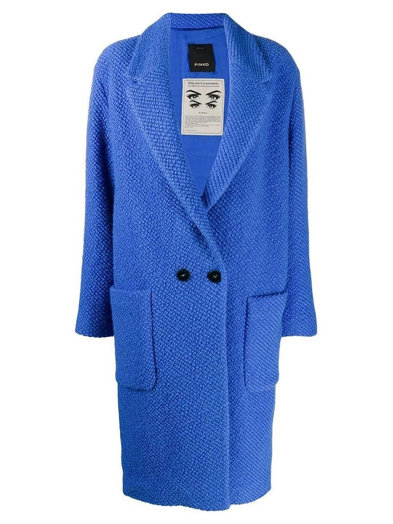 Pinko cocoon midi coat - Blue