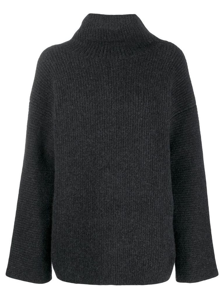 Jacquemus ribbed turtle neck jumper - Grey