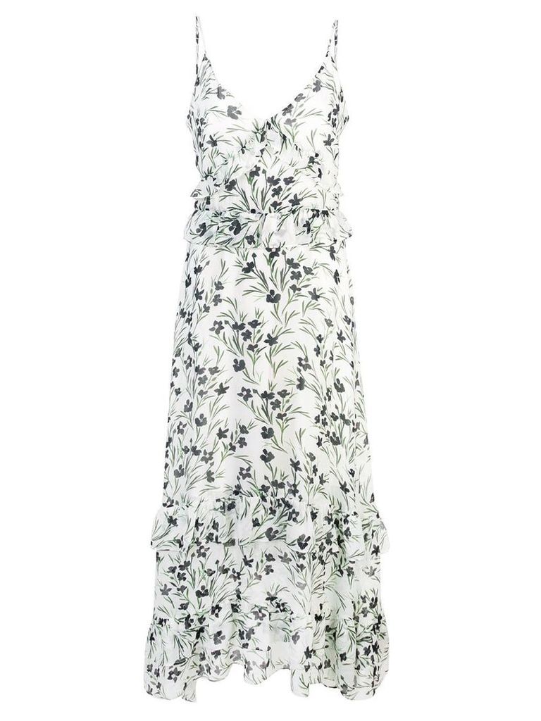 Nicole Miller long floral dress - White