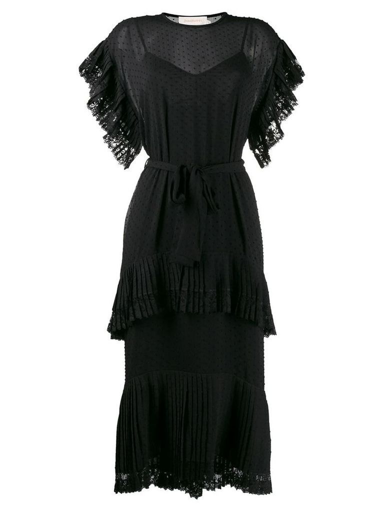 Zimmermann lace trim dress - Black