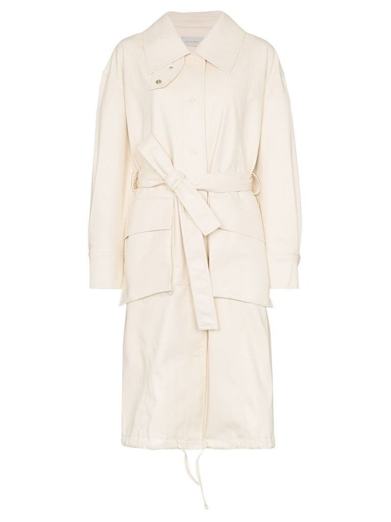 Low Classic belted mid-length trench coat - White