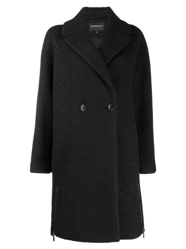 Emporio Armani single-breasted coat - Black