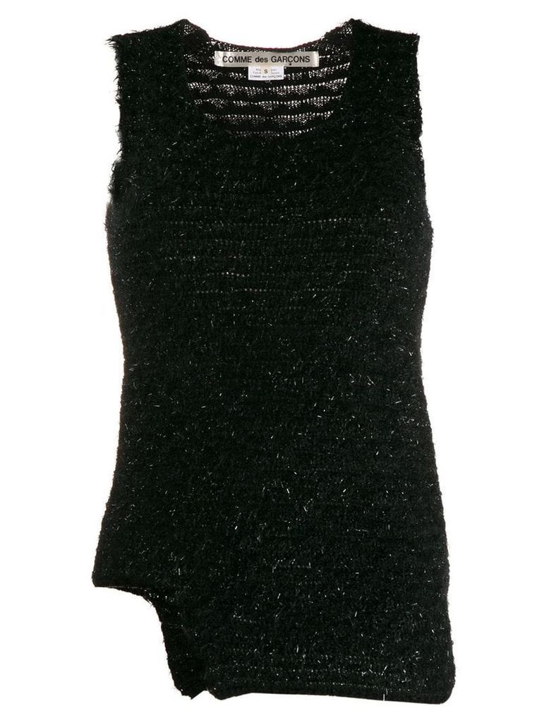 Comme Des Garçons textured knit top - Black