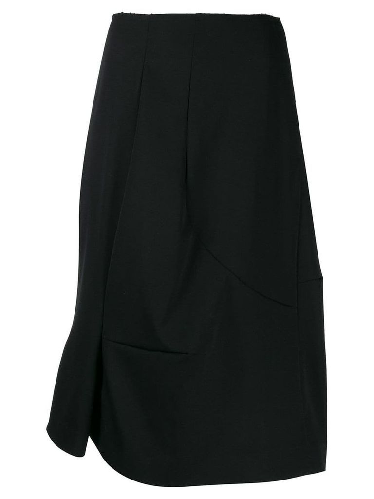 Comme Des Garçons asymmetric midi skirt - Black