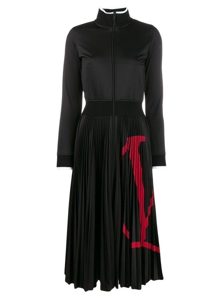 Valentino logo printed dress - Black