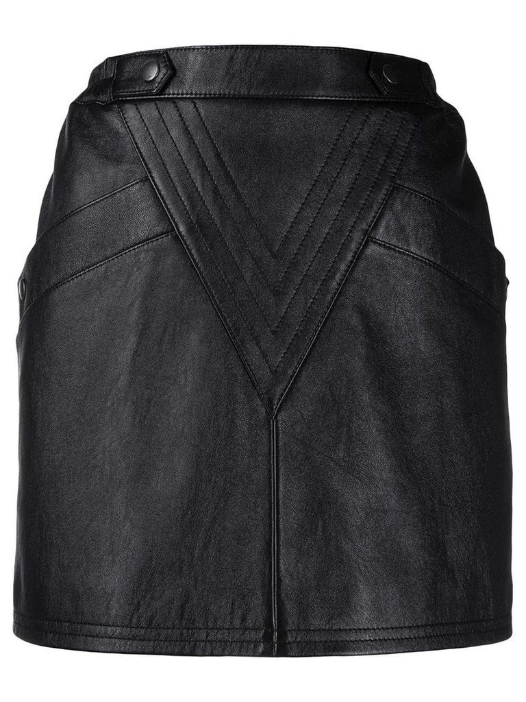 Saint Laurent lambskin mini skirt - Black