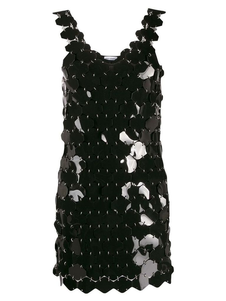 Paco Rabanne sequin-embellished mini dress - Black
