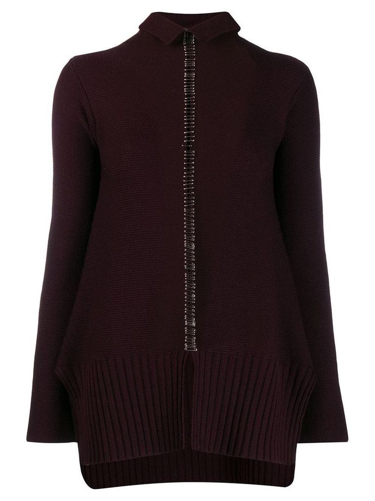 Pierantoniogaspari safety pin embellished sweater - PURPLE