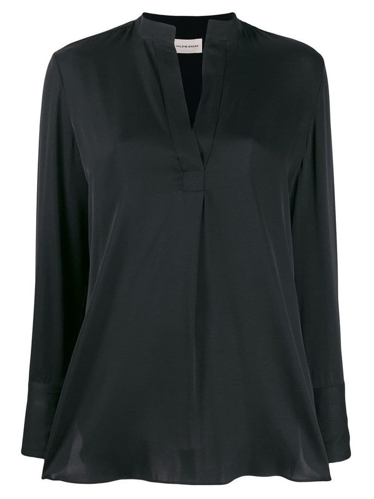 By Malene Birger v-neck flared blouse - Black