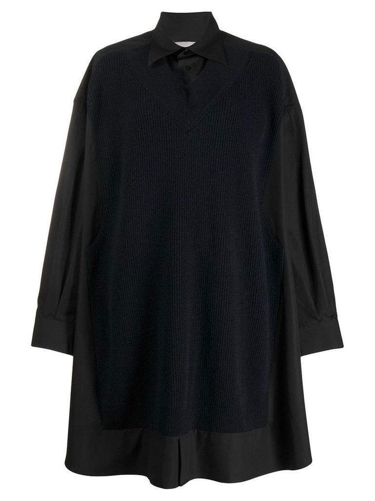 Maison Margiela oversized jumper shirt dress - Black
