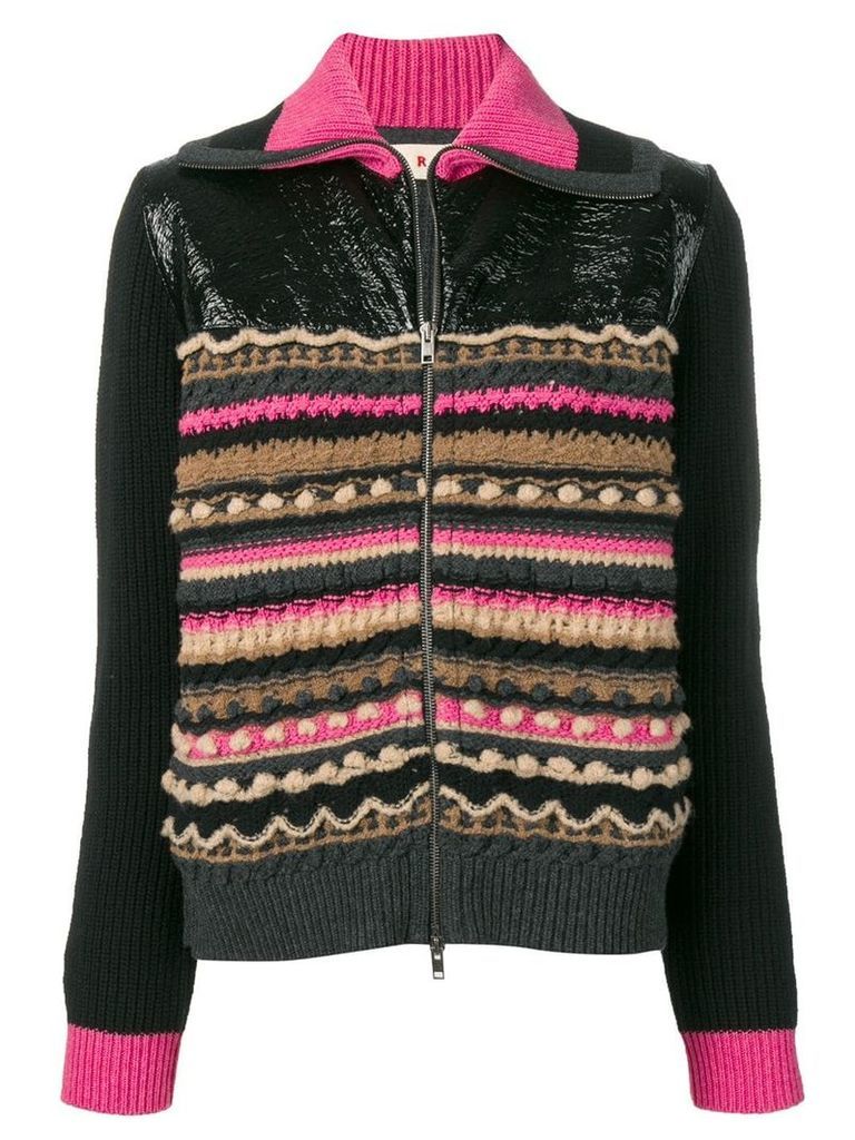 Marni striped knit jacket - Black