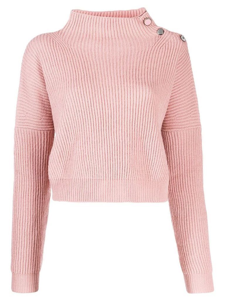 LIU JO embellished cropped jumper - Pink