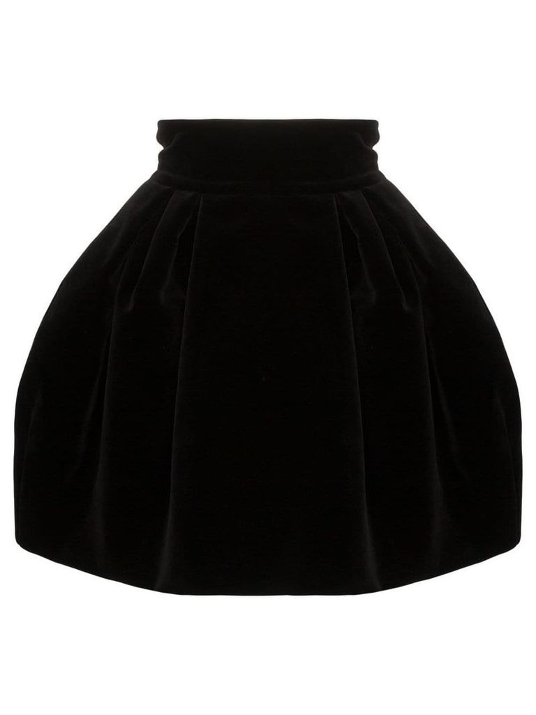 Alexandre Vauthier pouf-shape velvet mini skirt - Black