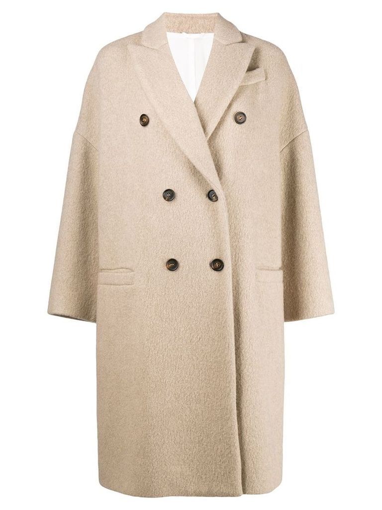 Brunello Cucinelli cocoon coat - NEUTRALS