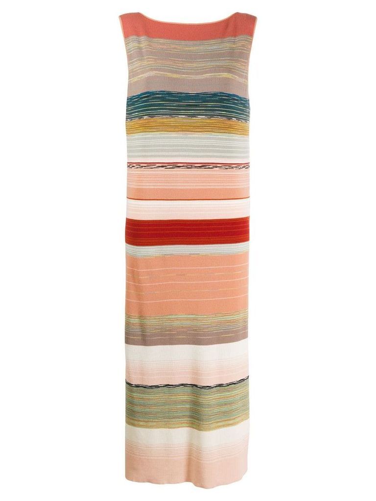 Missoni sleeveless striped dress - PINK