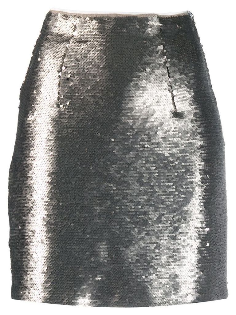 Pinko sequin embroidered skirt - Grey