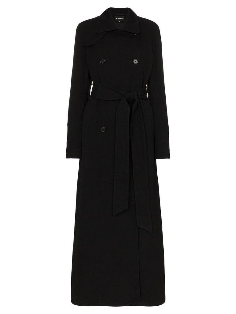 Ann Demeulemeester double-breasted belted trench coat - Black