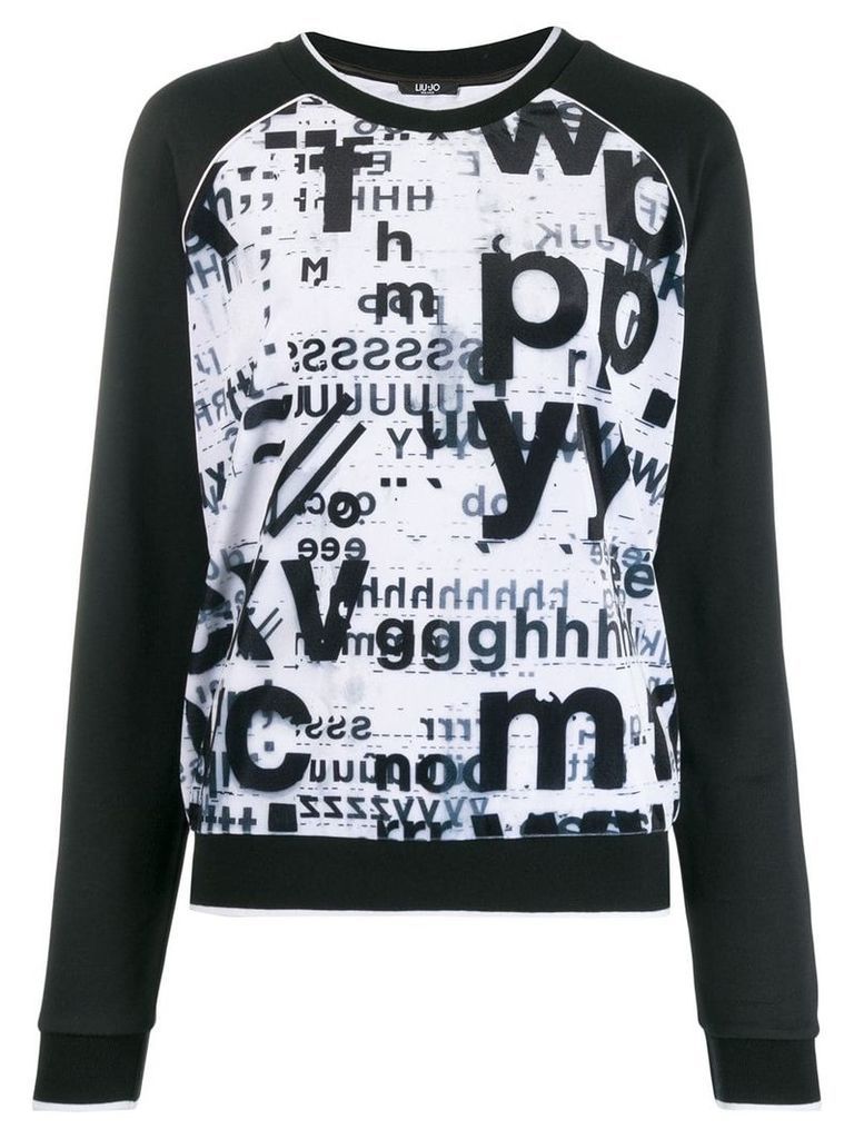 LIU JO all-over print sweatshirt - Black