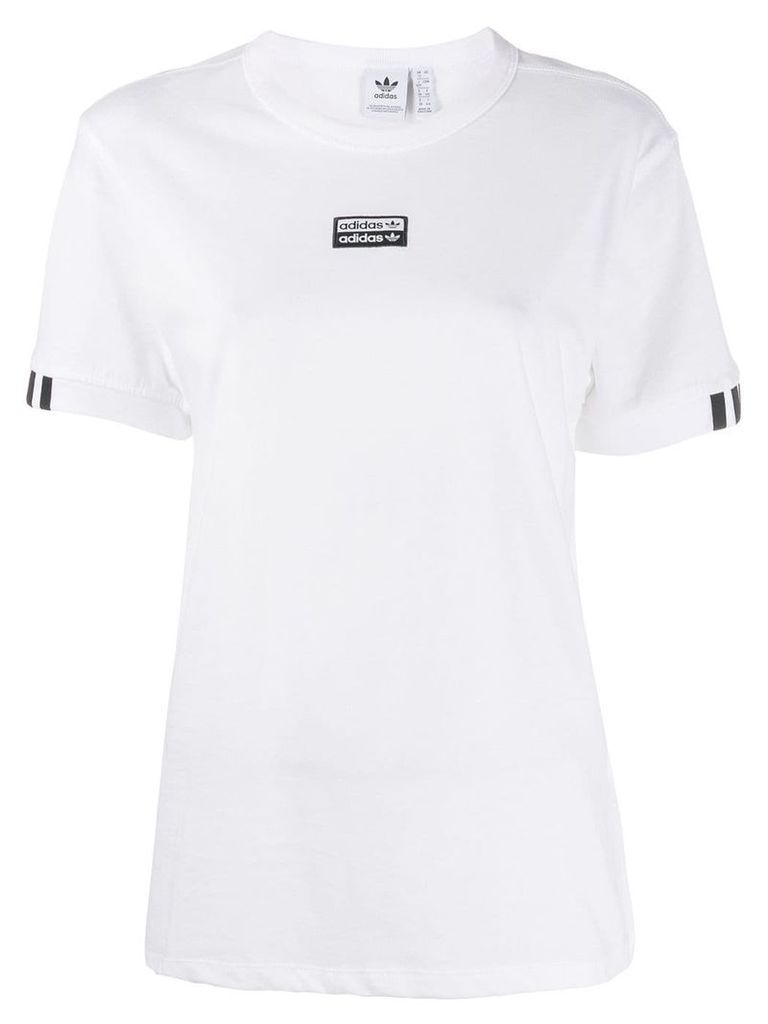 adidas embroidered logo T-shirt - White