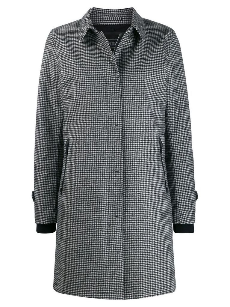 Herno check single-breasted coat - Grey