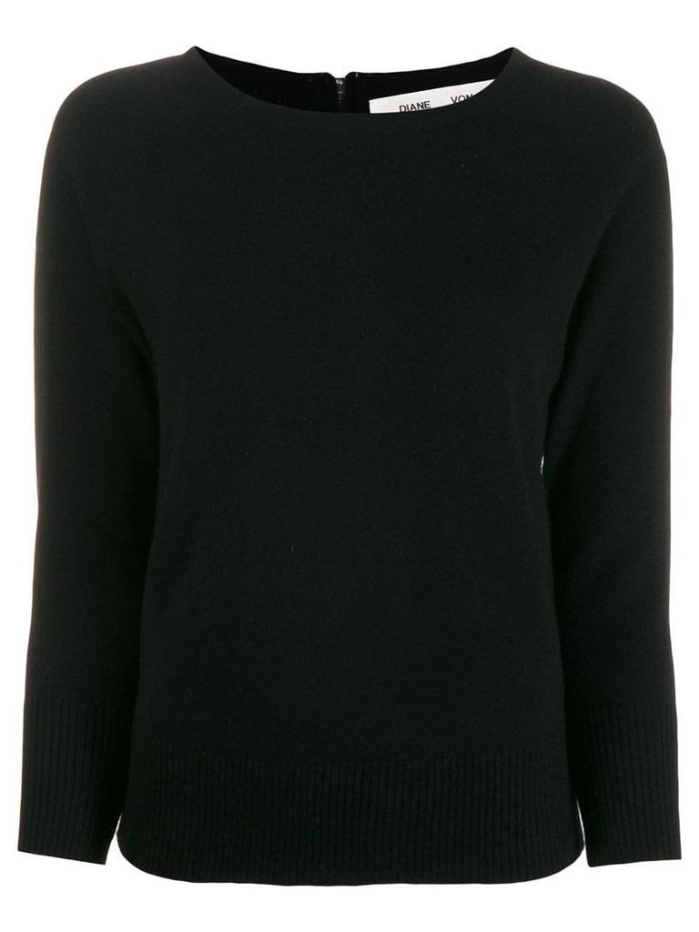 DVF Diane von Furstenberg long-sleeve fitted sweater - Black