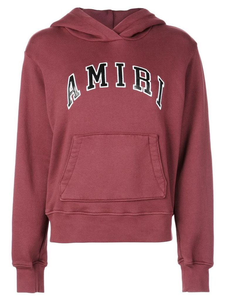 AMIRI College logo embroidered hoodie