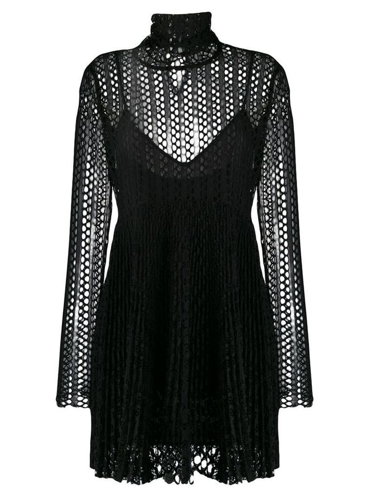 Philosophy Di Lorenzo Serafini mesh layered mini dress - Black