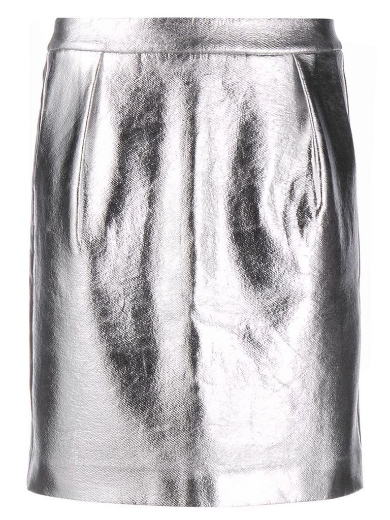 Karl Lagerfeld metallic mini skirt - SILVER