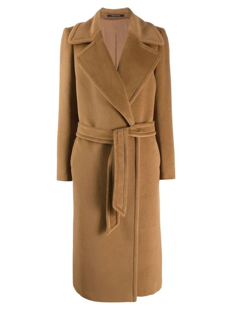 Tagliatore Molly belted coat - Brown
