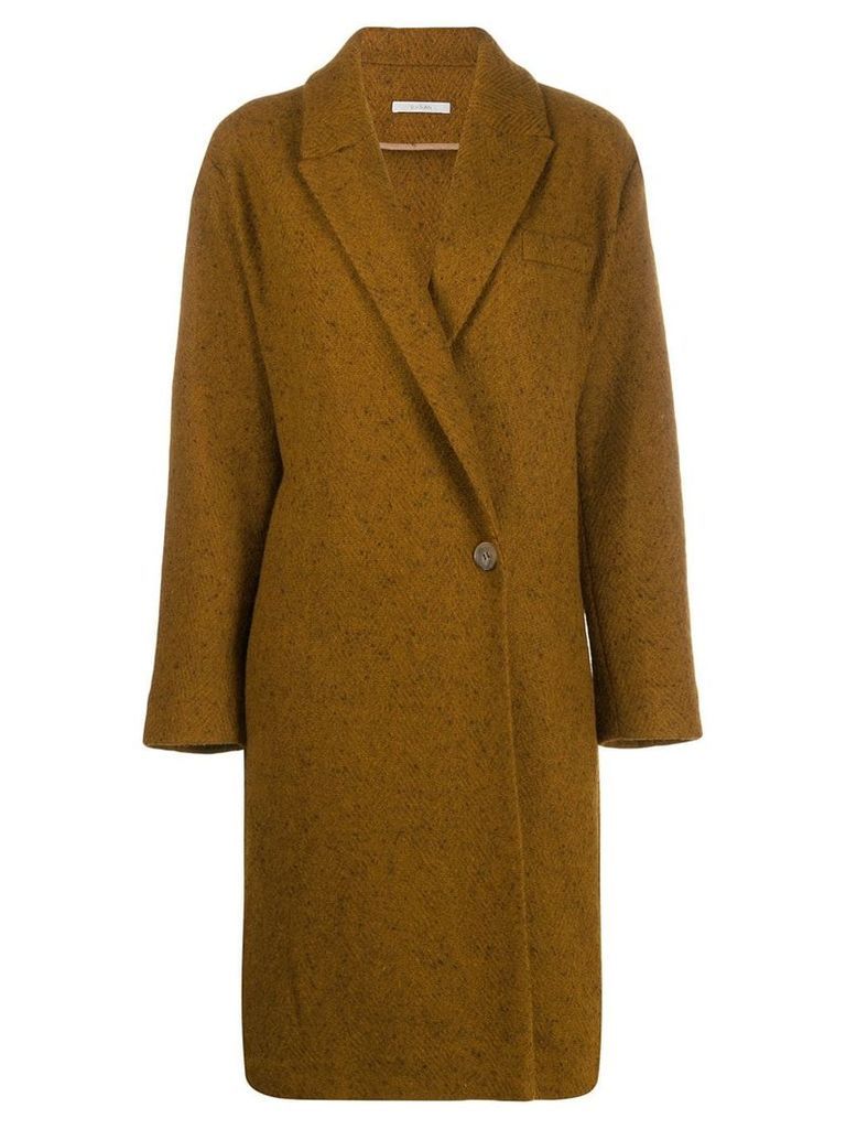 Dusan wrap front coat - Brown
