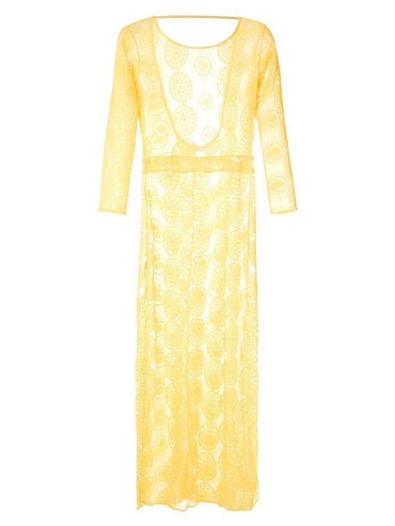 Brigitte sheer maxi dress - Yellow