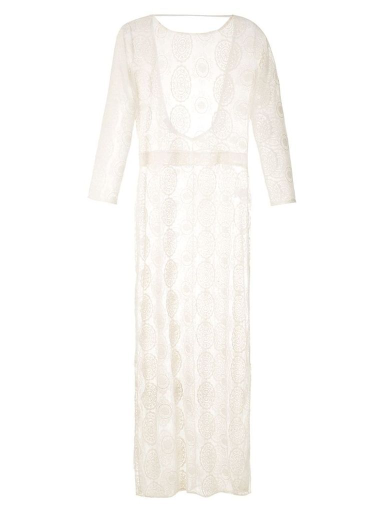 Brigitte sheer beach maxi dress - White