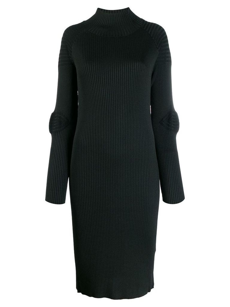 Circus Hotel ribbed fitted midi dress - Black