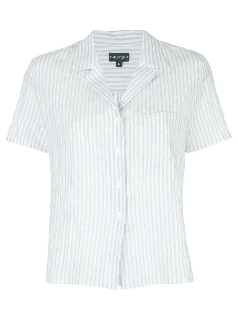 Callipygian short-sleeve striped shirt - Blue