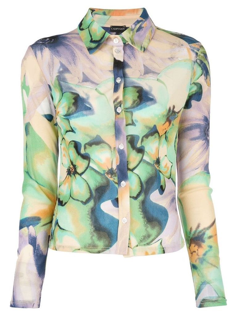 Callipygian floral print shirt - Multicolour