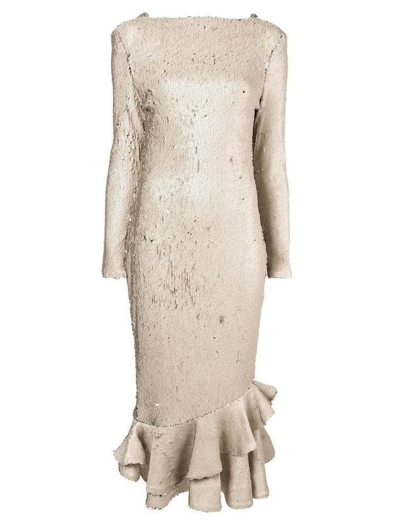 Rachel Gilbert Addie sequin fitted dress - ORANGE
