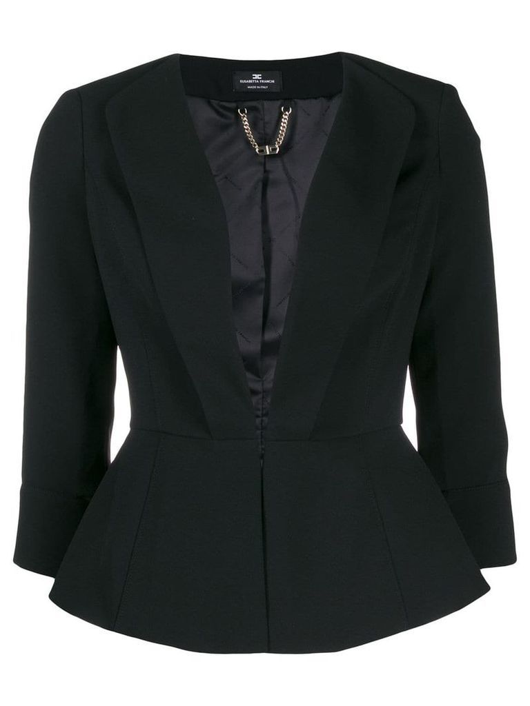 Elisabetta Franchi fitted peplum blazer - Black