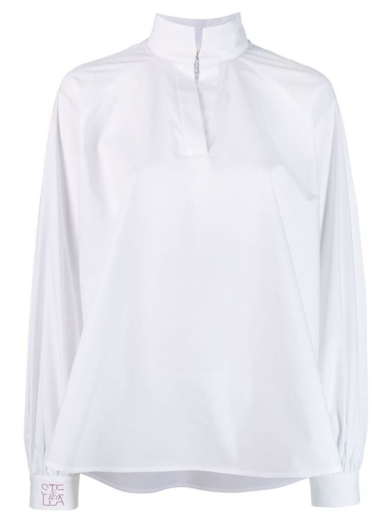 Stella Jean flared blouse - White