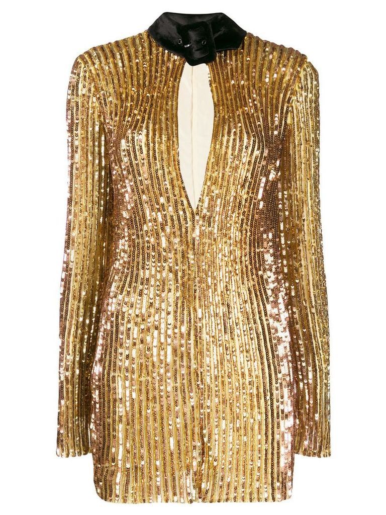 The Attico sequinned mini dress - GOLD