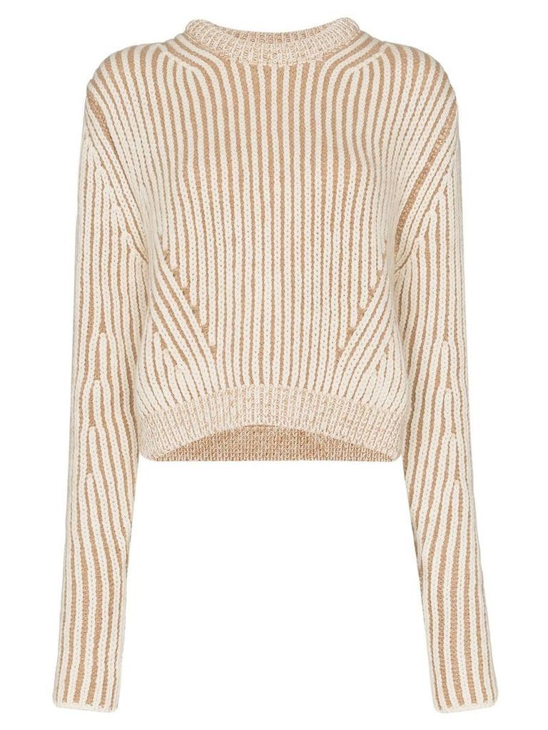 Chloé two-tone ribbed sweater - NEUTRALS