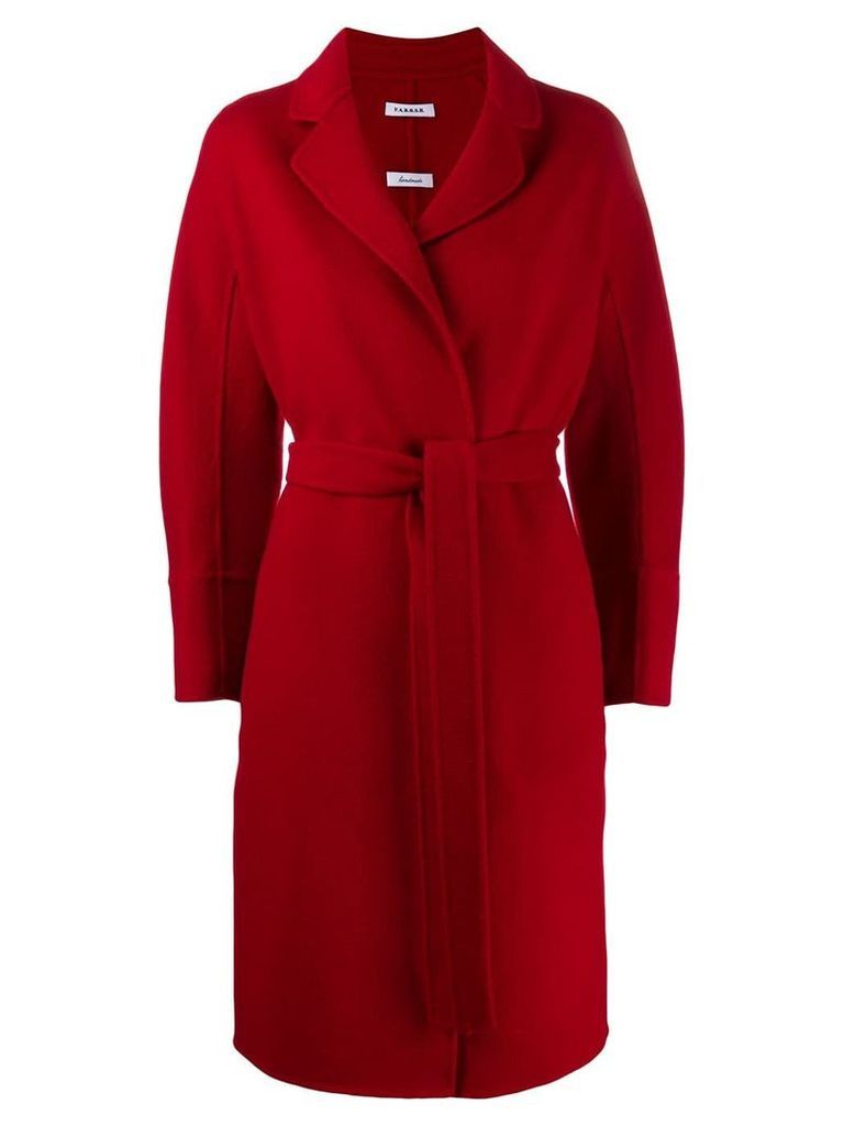 P.A.R.O.S.H. belted midi coat - Red