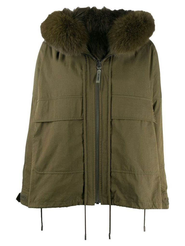 Yves Salomon Army zipped parka jacket - Green