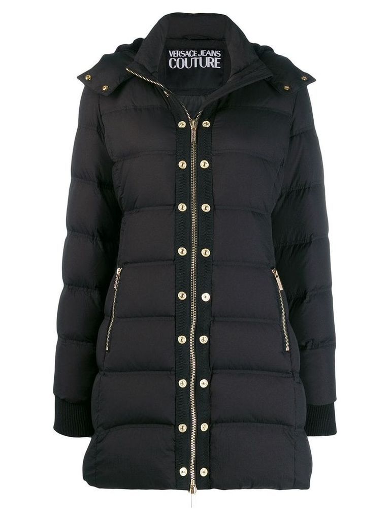 Versace Jeans Couture zipped padded coat - Black