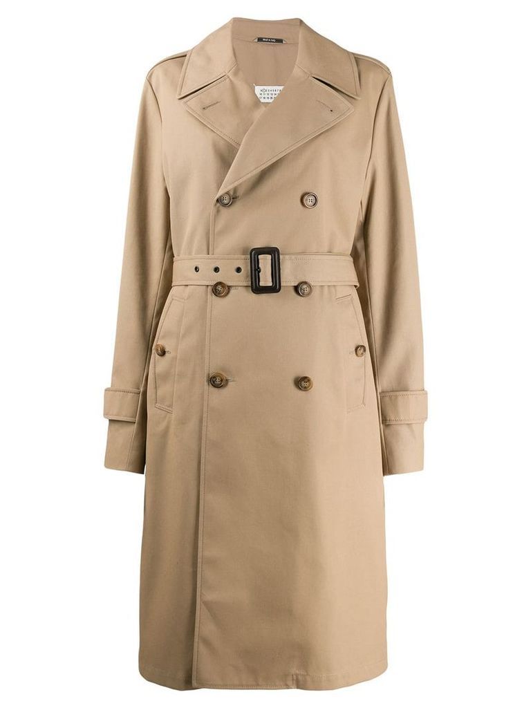 Maison Margiela belted trench coat - Brown