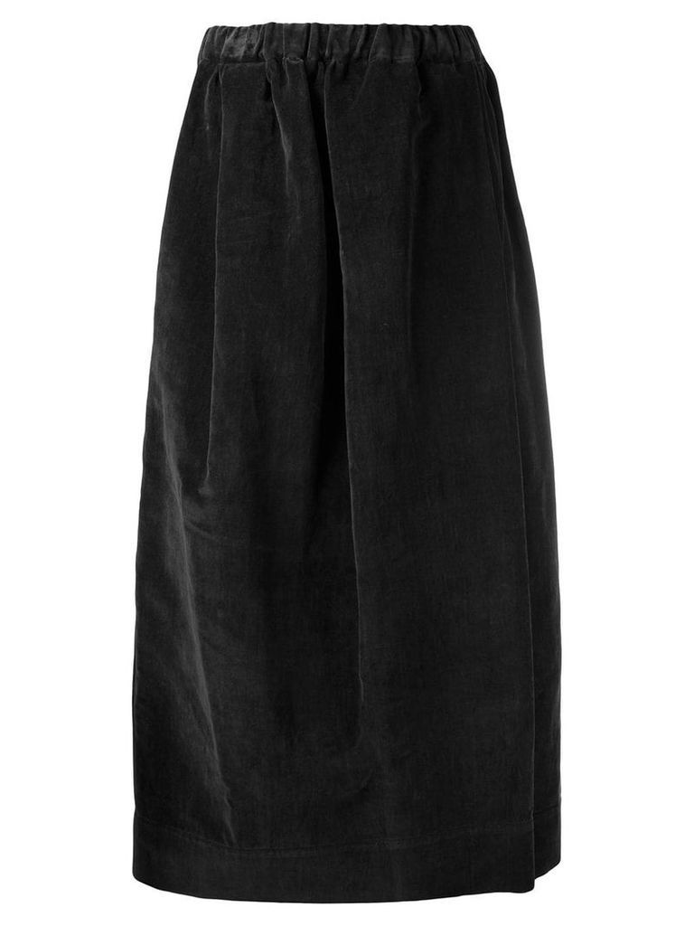 Lemaire velvet elasticated skirt - Black