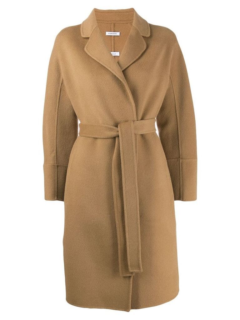 P.A.R.O.S.H. belted midi coat - Brown