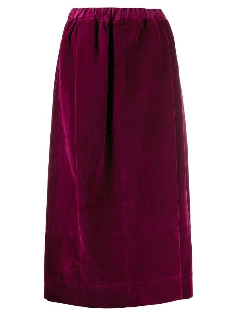 Lemaire velvet elasticated skirt - Pink