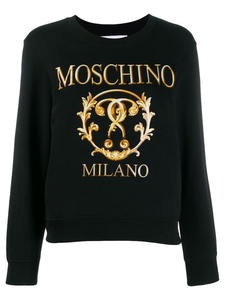 Moschino logo print sweatshirt - Black