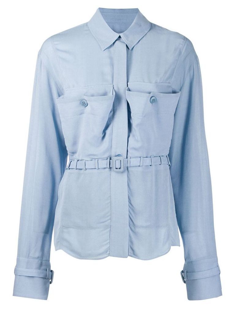 Jacquemus La chemise Enna belted shirt - Blue