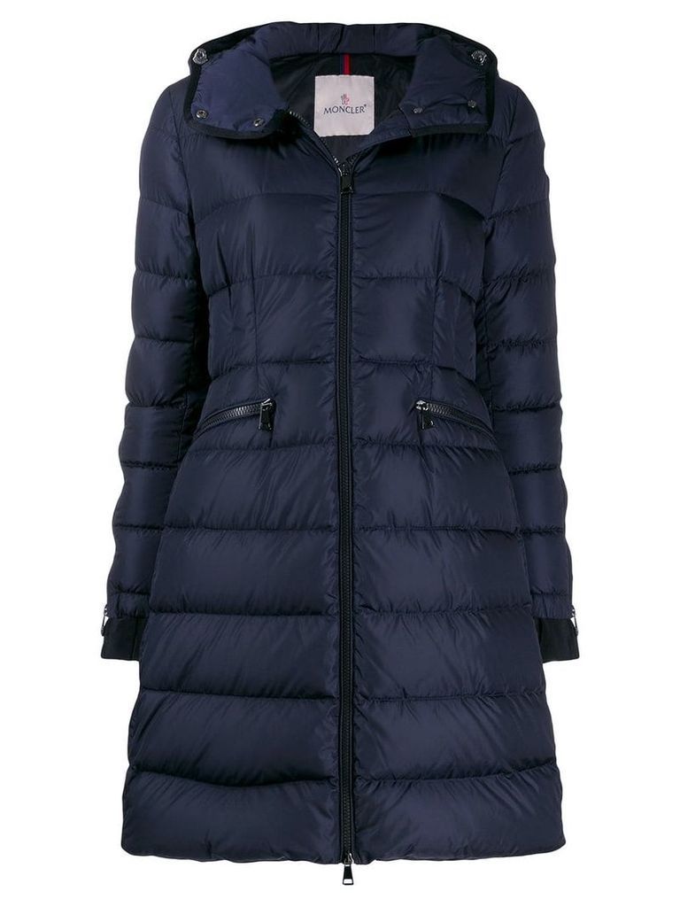 Moncler hooded padded coat - Blue